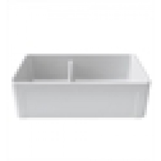 LaToscana LTD3319W Reversible Double Bowl Fireclay Farmhouse Sink