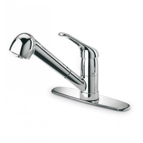 LaToscana 45564 8 1/8" Single Handle Deck Mounted Pull-Out Spray Kitchen Faucet