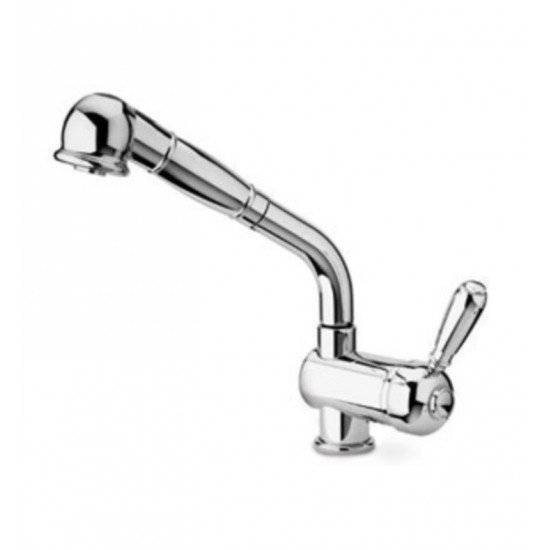 LaToscana 64566ANT 7 3/4" Single Handle Deck Mounted Pull-Out Spray Kitchen Faucet