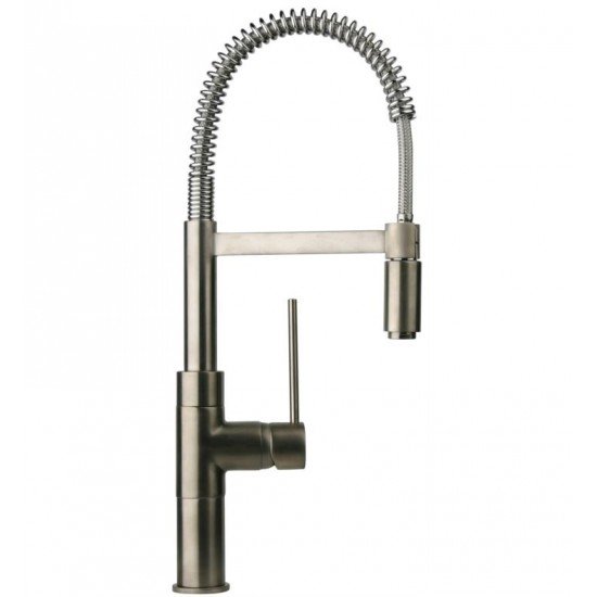 LaToscana 78556 Elba 7 1/8" Single Handle Deck Mounted Pull-Down Spray Kitchen Faucet with Pre Rinse Spout