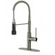 LaToscana 78557PM Elba 7 1/8" Single Handle Deck Mounted Pull-Down Spray Kitchen Faucet with Pre Rinse Spout
