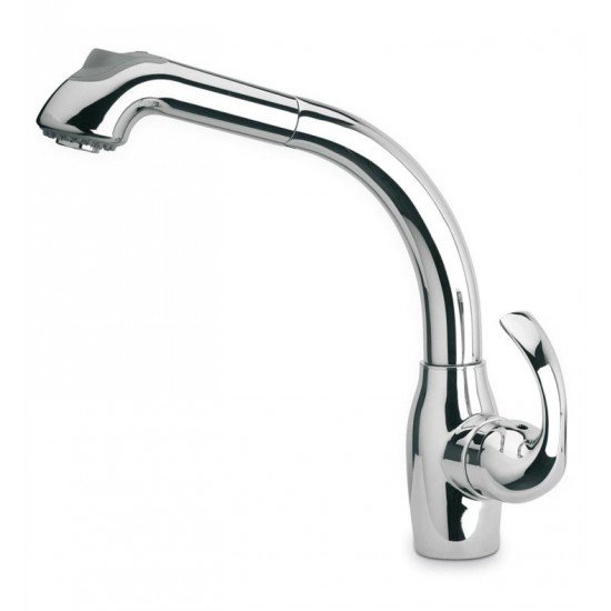 LaToscana CA567 Petrarca 9 5/8" Single Handle Deck Mounted Pull-Out Spray Kitchen Faucet