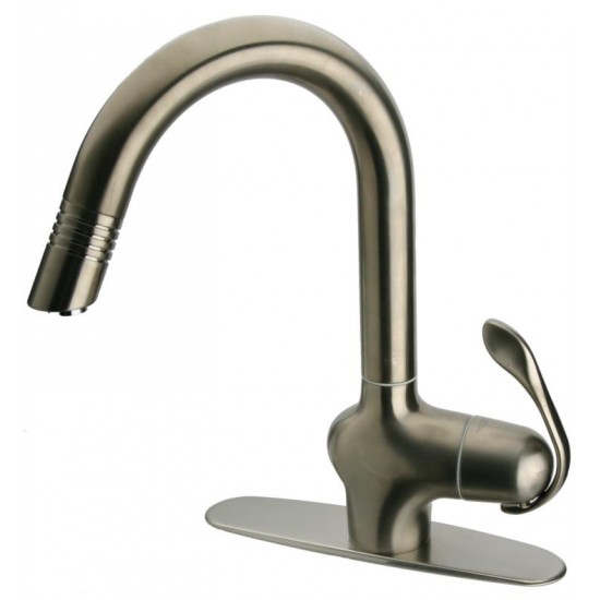 LaToscana DO591 Donatello 9" Single Handle Deck Mounted Pull-Out Spray Kitchen Faucet