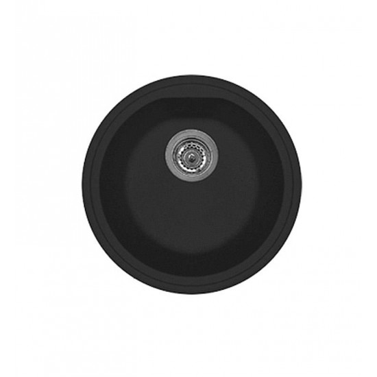 LaToscana PL4351 Atlantic 17 1/8" Single Bowl Drop-In Granite Round Bar/Prep Kitchen Sink