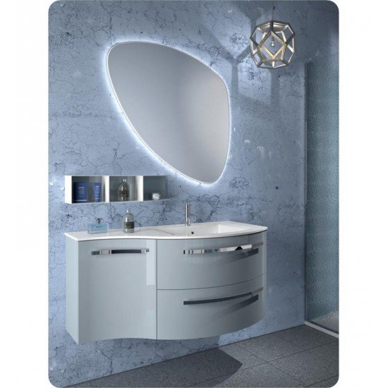 LaToscana S656D 31" Modern Oval Glass Wall Mount Mirror in Clear