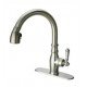 LaToscana US591ANT 10 1/4" Single Handle Deck Mounted Pull-Down Spray Kitchen Faucet