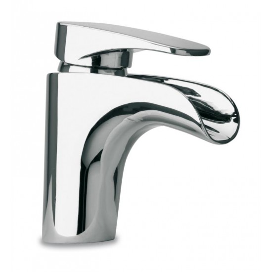 LaToscana 86211WF Novello 6" Waterfall Single Handle Deck Mounted Bathroom Sink Faucet with Pop-Up Drain