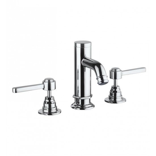 LaToscana 88214 Firenze 6 3/8" Double Handle Widespread/Deck Mounted Bathroom Sink Faucet with Pop-Up Drain