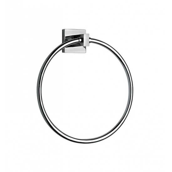 LaToscana SQ07 Square 7 1/4" Wall Mount Towel Ring