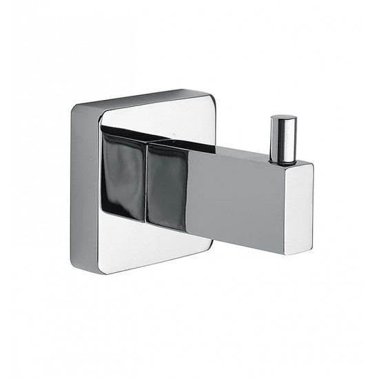 LaToscana SQ08 Square 1 5/8" Wall Mount Single Robe Hook