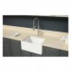 LaToscana LNR2418W 24" Single Bowl Farmhouse/Apron-Front Reversible Fireclay Rectangular Kitchen Sink