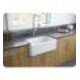 LaToscana LFS3018W 30" Single Bowl Farmhouse/Apron-Front Reversible Fireclay Rectangular Kitchen Sink