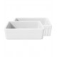 LaToscana LFS3318W 33" Single Bowl Farmhouse/Apron-Front Reversible Fireclay Rectangular Kitchen Sink