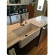 LaToscana LFS3318W 33" Single Bowl Farmhouse/Apron-Front Reversible Fireclay Rectangular Kitchen Sink