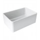 LaToscana LTW3019W 30" Single Bowl Farmhouse/Apron-Front Reversible Fireclay Rectangular Kitchen Sink