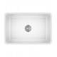 LaToscana LTW2718W 27" Single Bowl Farmhouse/Apron-Front Reversible Fireclay Rectangular Kitchen Sink