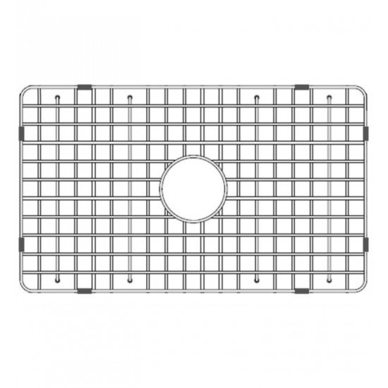 LaToscana SSG-LFS3318W Fireclay Grid for Undermount Single Basin Sink in Stainless Steel