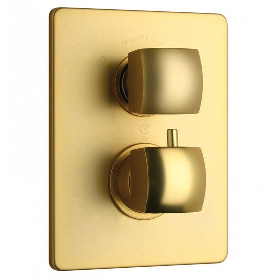 LaToscana 89OK691 Lady Thermostatic Shower Valve with 2 Way Diverter Volume Control in Satin Gold