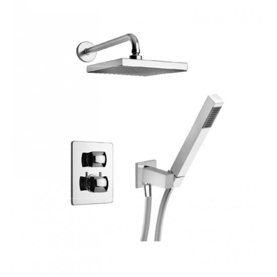 LaToscana LA-OPTION2A Lady Thermostatic Shower System with Two Way Diverter and Handshower Kit