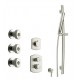 LaToscana NO-OPTION5 Novello Thermostatic Shower System with Slide Bar Kit and Three Body Jets