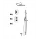 LaToscana NO-OPTION7 Novello Thermostatic Shower System with Slide Bar Kit and Three Body Jets