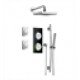 LaToscana ST-LA-OPTION Smart Bath Digital Thermostatic Shower System with Three Way Diverter and Two Square Concealed Body Jets