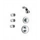 LaToscana WH-OPTION4 Water Harmony Thermostatic Shower System with Three Way Diverter and Body Jets