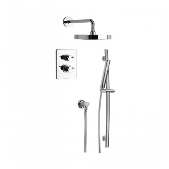 LaToscana 73791A Morgana Thermostatic Shower System with Two Way Diverter and Handshower Kit