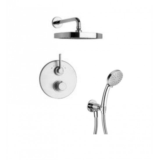 LaToscana 85791A Elix Thermostatic Shower System with Two Way Diverter and Handshower Kit