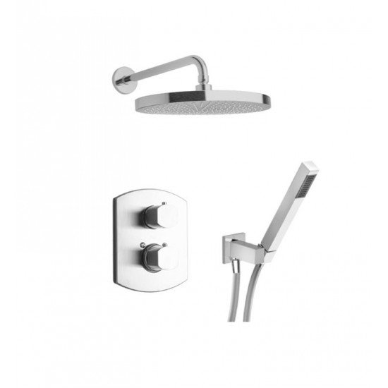 LaToscana NO-OPTION2A Novello Thermostatic Shower System with Two Way diverter and Handshower Kit