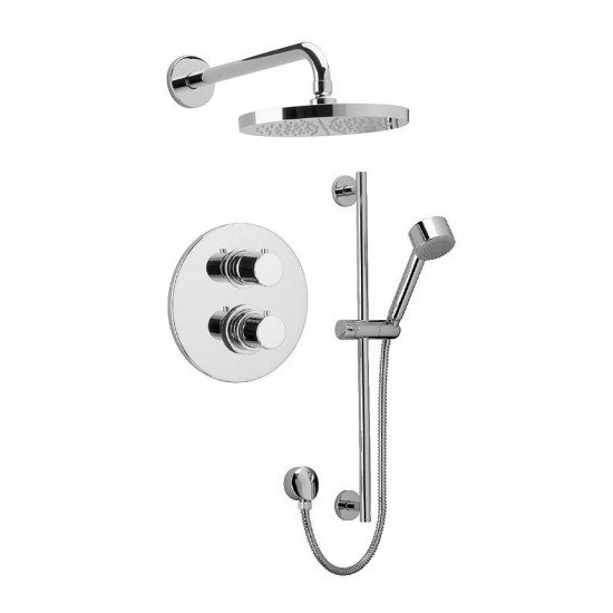 LaToscana 78791 Elba Thermostatic Shower System with Two Way Diverter and Slide Bar Kit