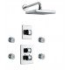 LaToscana LA-OPTION6 Lady Thermostatic Shower System with Three Way Diverter and Four Body Jets