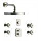 LaToscana NO-OPTION6 Novello Thermostatic Shower System with Three Way Diverter and Four Body Jets
