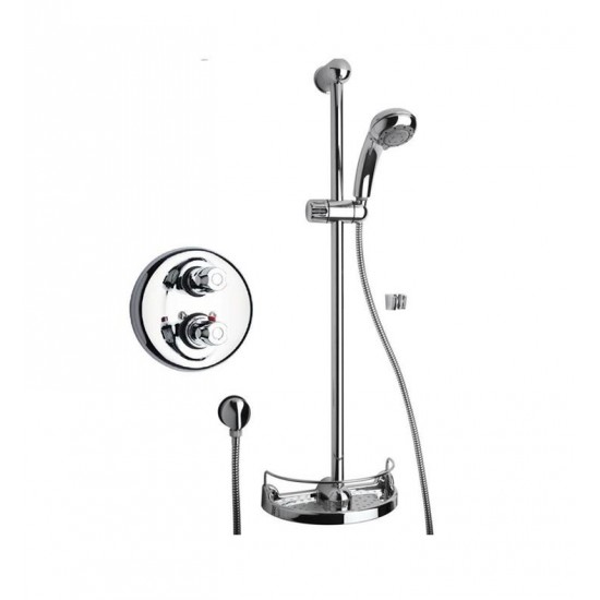 LaToscana WH-OPTION1 Water Harmony Thermostatic Shower System with Slide Bar Kit