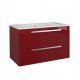 LaToscana AM34OPT1 Ambra 33 7/8" Wall Mount Single Bathroom Vanity with Two Soft Closing Drawers and Tekorlux Sink Top