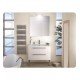 LaToscana AM34OPT1 Ambra 33 7/8" Wall Mount Single Bathroom Vanity with Two Soft Closing Drawers and Tekorlux Sink Top