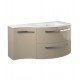 LaToscana AM43OPT2 Ambra 42 7/8" Wall Mount Single Bathroom Vanity with Two Soft Closing Drawer and Left Side Cabinet