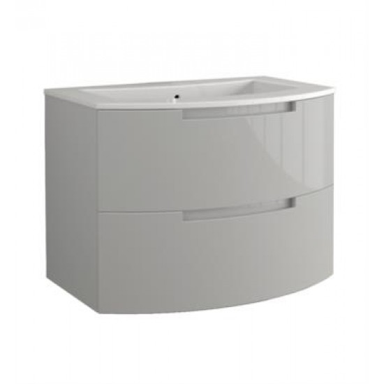 LaToscana OA39OPT1 Oasi 38 1/4" Wall Mount Single Bathroom Vanity with Two Soft Closing Drawers and Tekorlux Sink Top