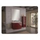 LaToscana OA39OPT1 Oasi 38 1/4" Wall Mount Single Bathroom Vanity with Two Soft Closing Drawers and Tekorlux Sink Top