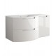 LaToscana OA43OPT2 Oasi 42 7/8" Wall Mount Single Bathroom Vanity with Two Soft Closing Drawers and Right Side Cabinet