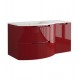 LaToscana OA43OPT2 Oasi 42 7/8" Wall Mount Single Bathroom Vanity with Two Soft Closing Drawers and Right Side Cabinet