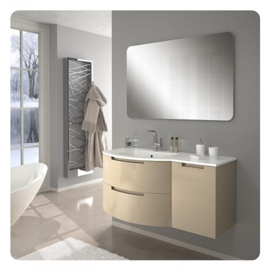 LaToscana OA43OPT2 Oasi 42 7/8" Wall Mount Single Bathroom Vanity with Two Soft Closing Drawers and Right Side Cabinet