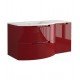 LaToscana OA53OPT2 Oasi 52 3/8" Wall Mount Single Bathroom Vanity with Two Soft Closing Drawers and Right Side Cabinet