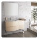 LaToscana OA53OPT2 Oasi 52 3/8" Wall Mount Single Bathroom Vanity with Two Soft Closing Drawers and Right Side Cabinet