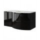 LaToscana OA53OPT3 Oasi 52 3/8" Wall Mount Single Bathroom Vanity with Two Soft Closing Drawers and Left Side Cabinet