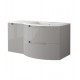 LaToscana OA53OPT3 Oasi 52 3/8" Wall Mount Single Bathroom Vanity with Two Soft Closing Drawers and Left Side Cabinet