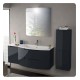 LaToscana OA53OPT3 Oasi 52 3/8" Wall Mount Single Bathroom Vanity with Two Soft Closing Drawers and Left Side Cabinet