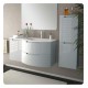 LaToscana OA53OPT3 Oasi 52 3/8" Wall Mount Single Bathroom Vanity with Two Soft Closing Drawers and Left Side Cabinet