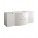 LaToscana OA57OPT4 Oasi 57 1/8" Wall Mount Single Bathroom Vanity with Two Soft Closing Drawers and Tekorlux Sink Top