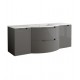 LaToscana OA57OPT4 Oasi 57 1/8" Wall Mount Single Bathroom Vanity with Two Soft Closing Drawers and Tekorlux Sink Top